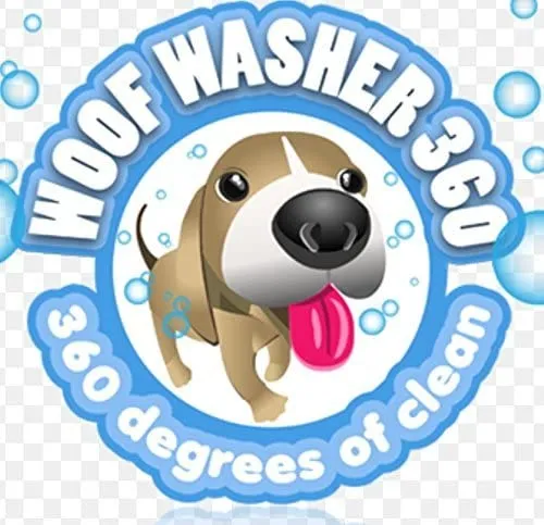 Woof Washer 360 herramienta de aseo para perros con forma de aro, Azul