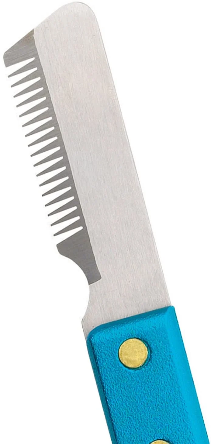 Master Grooming Herramientas 6 – 3/4-Inch Acero Inoxidable Pet Stripper knive, Fine, M, gris