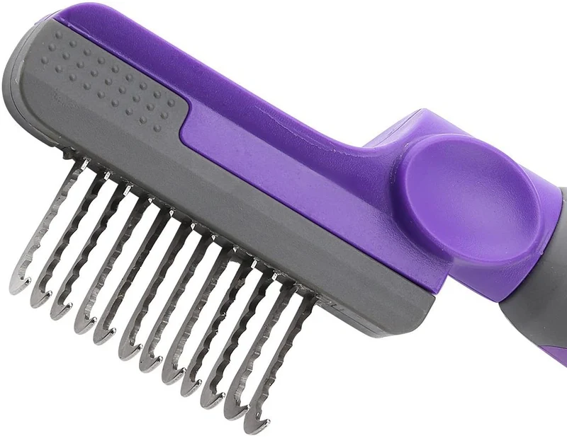 Blade Dematting Comb de seguridad hertzko – Ronda Hojas largas con bordes redondeados – Ideal para cortar y quitar Dead, Matted o Knotted pelo