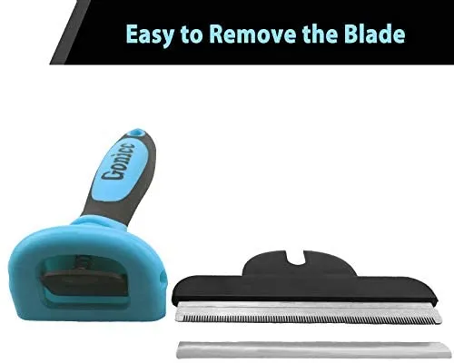 gonicc Professional Dog and Cat Brush for Shedding, Ideal Deshedding Tool, for Long & Short Haired Pets.