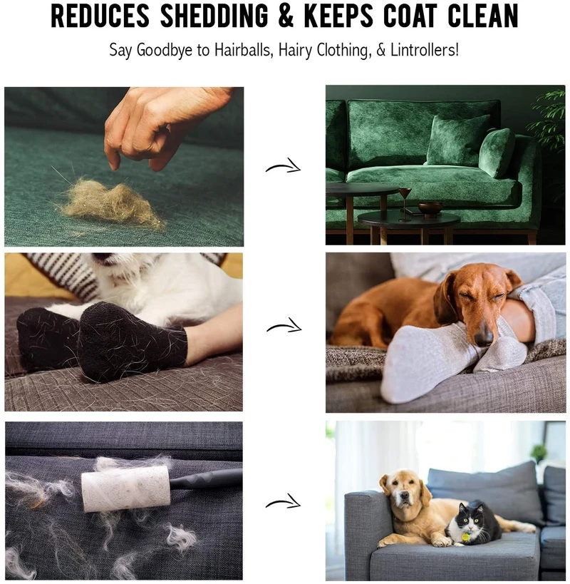 Precious Tails Cepillo de aseo de doble cara para perros y gatos con mango cómodo y suave