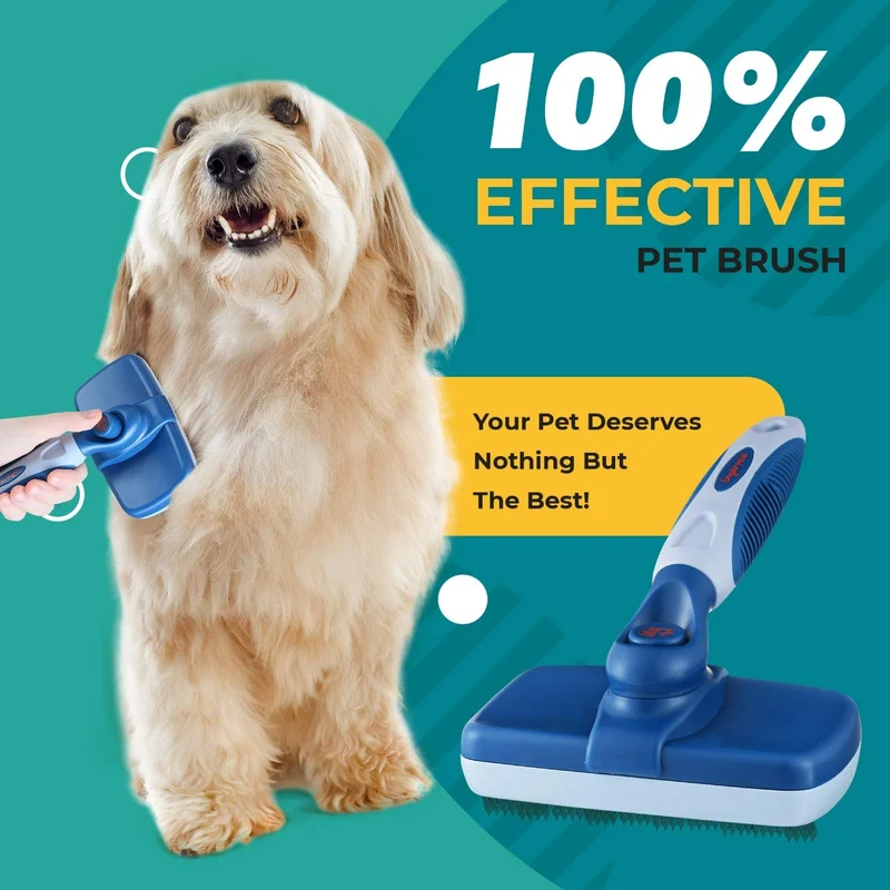 sugarpaw mascota cepillo para polvo de aseo para perros, gatos y cachorro pelo – -Mejor – impermeable Auto Limpieza Cepillos – profesional de deshedding herramienta pin cepillo para polvo de alambre para un aspecto limpio, sano y chamarra de hermosa