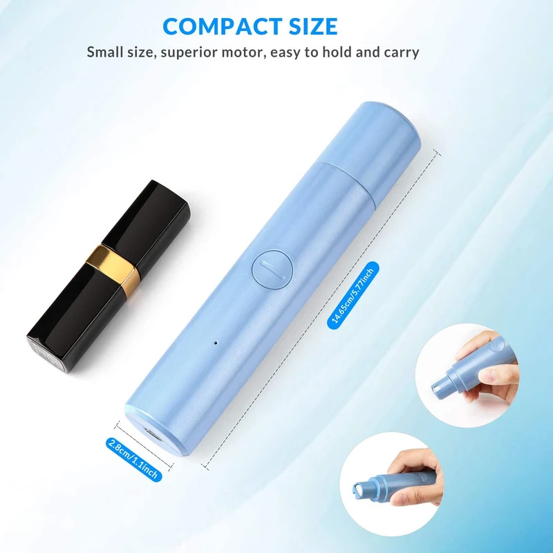Pet Nail Grinder Kit for Dogs, Dual LED 2-Speed Electric Pet Nail Trimmer, Low Noise Painless Portable Cat Nail Clipper, Paws Grooming Set for Small Medium Pet Dog Cat