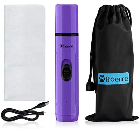Boence Dogs Nail Grinder Low Noise 2 Speed Pet Nail Trimmer Portable Professional Eelectric Nail File Painless Pet Paws Grooming Tool for Large Medium Small Dogs & Cats