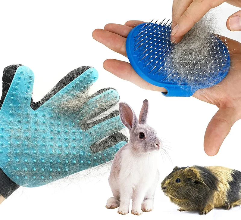 Dashka conejo Kit de aseo con cepillo para polvo de aseo de conejo el mejor cepillo para polvo de pelo de conejo y removedor de pelo de conejo
