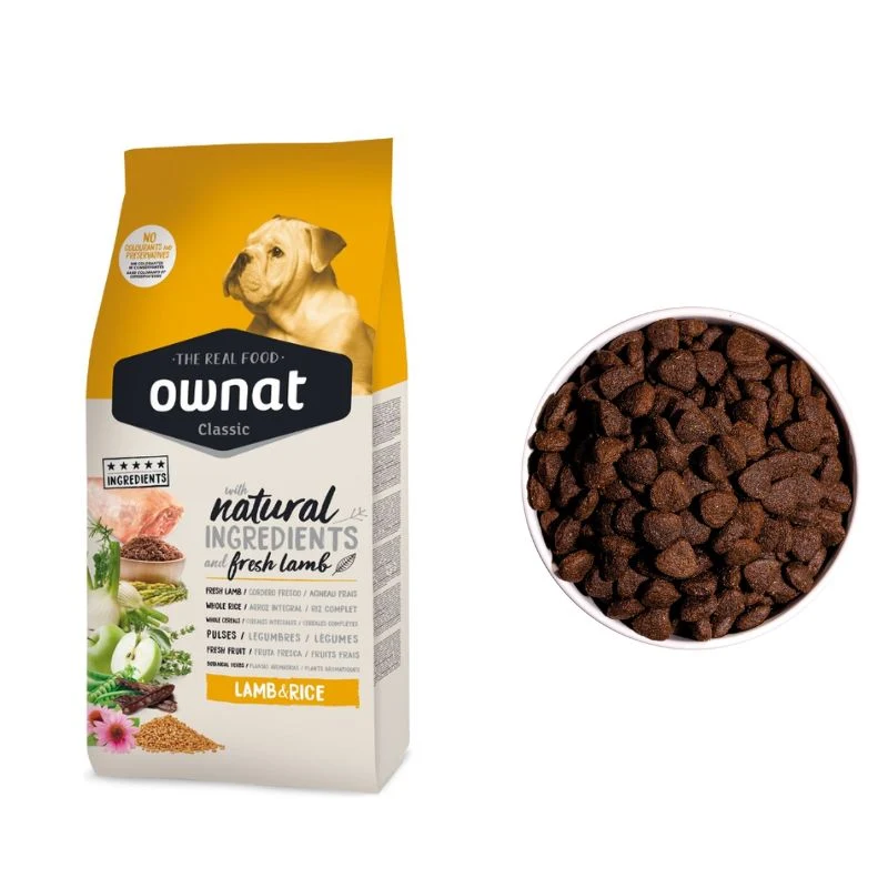 OWNAT CLASSIC PERRO CORDERO Y ARROZ 20 KG
