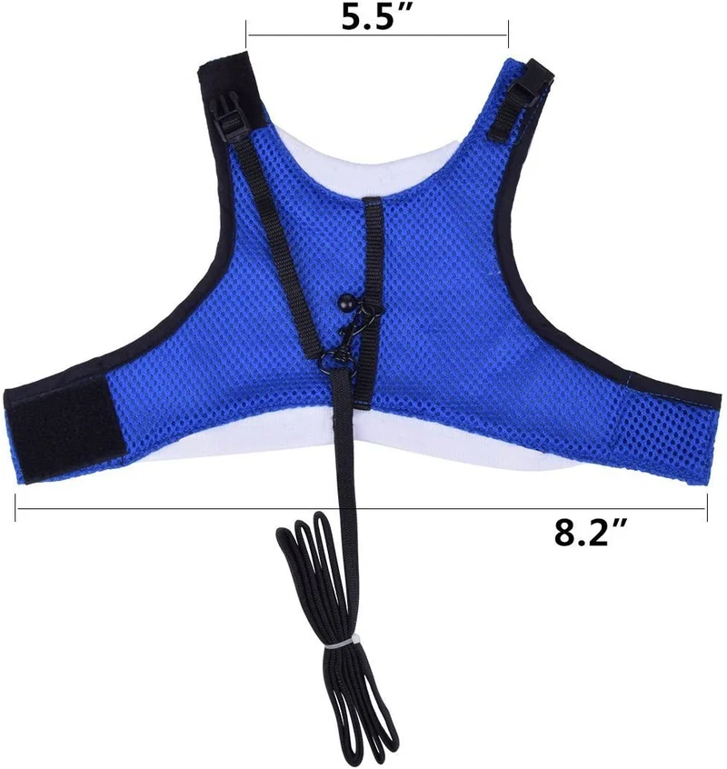 PERSUPER - Soft Mesh Small Pet Harness with Bell, No Pull Comfort Padded Vest Durable Nylon，Guinea Pig Harness and Leash Set， All Season for Bunny, Ferret， Rats, Iguana, Hamster, Bearded Dragon