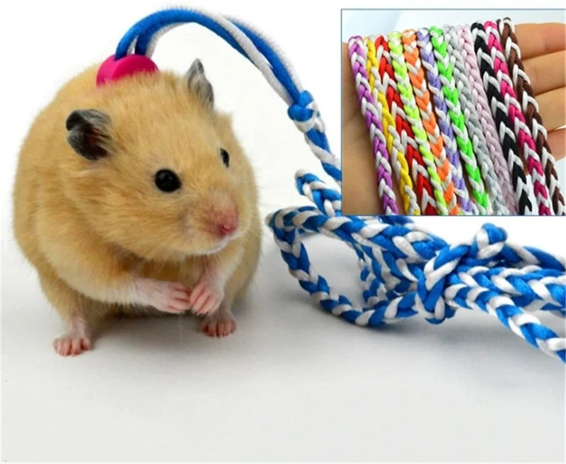 extender Animal Pequeño Leash Lead Arnés Cuerda hámster rata mouse ajustable cuerda