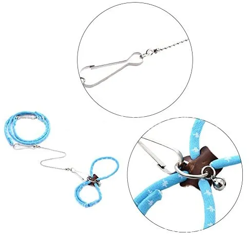 bbeart hámster Arnés, ajustable Arnés Chaleco Leash hámster correas en el pecho con una pequeña Bell Rat Mouse Ardilla Azúcar planeador Small Animal