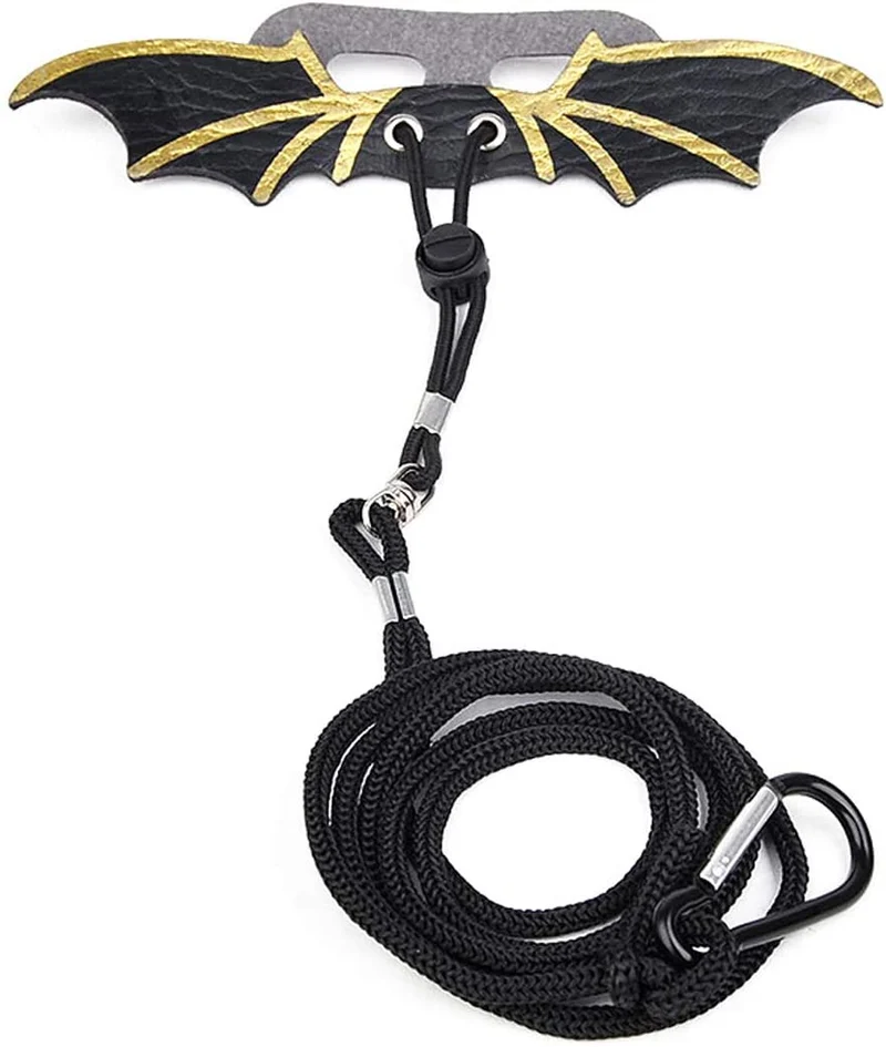 MABELER 3 Packs Adjustable Lizard Leash Bearded Dragon Harness (S/M/L Size) with Cool Wings for Lizard Reptiles and Other Small Pet Animals