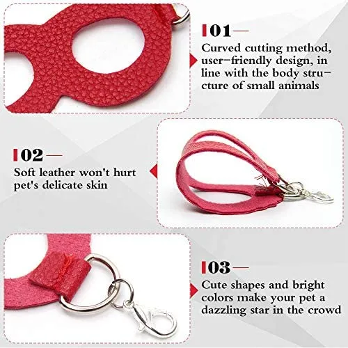 Sayopin Adjustable Reptile Bearded Dragon Harness + 2pcs Reptile Feeding Pliers Stainless Steel Feeder Tool, Reptile Harness Suitable for Small, Medium and Large Reptiles