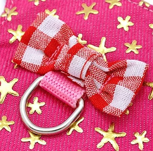 Stock Show - Arnés para caminar al aire libre para mascotas pequeñas y con correa para el pecho con diseño de lazo para decoración de conejo, hurones, conejos, conejos, hámster, cachorros, gatitos, ropa