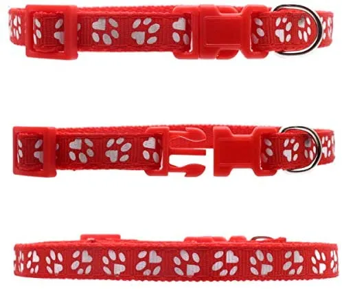 YOY 12 unidades / juego de collares de identificación de cachorros de nailon suave – ajustables reutilizables y lavables, identificación de mascotas para criadores, cuello de 8 a 13 pulgadas
