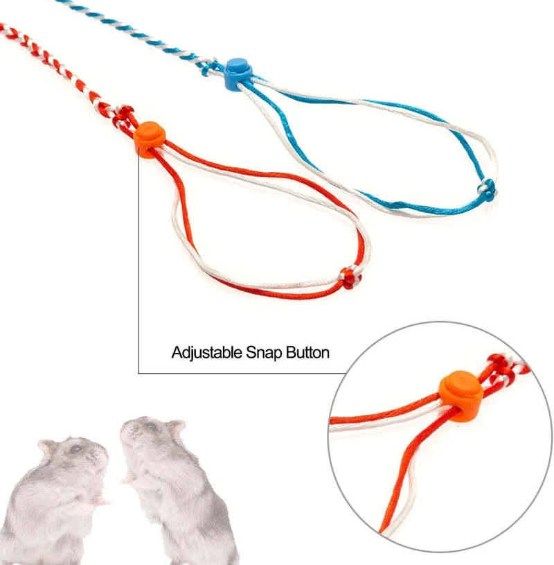 PAWCHIE - Correa ajustable para hámster, rata, hurón, ratón, ardilla, 2 unidades