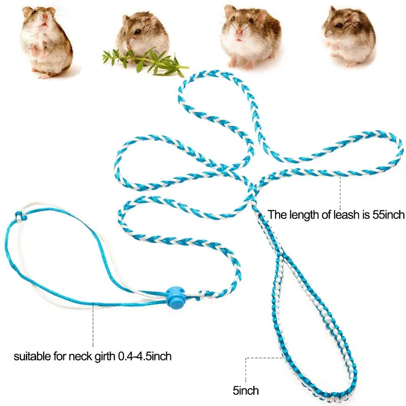 PAWCHIE - Correa ajustable para hámster, rata, hurón, ratón, ardilla, 2 unidades