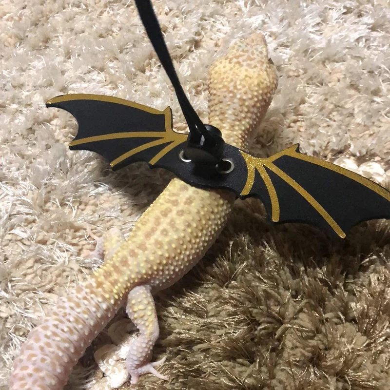 STARROAD-TIM - Arnés de arneses de reptil ajustable (S M L 3 piezas) con alas para anfibios reptiles pequeños medianos y grandes
