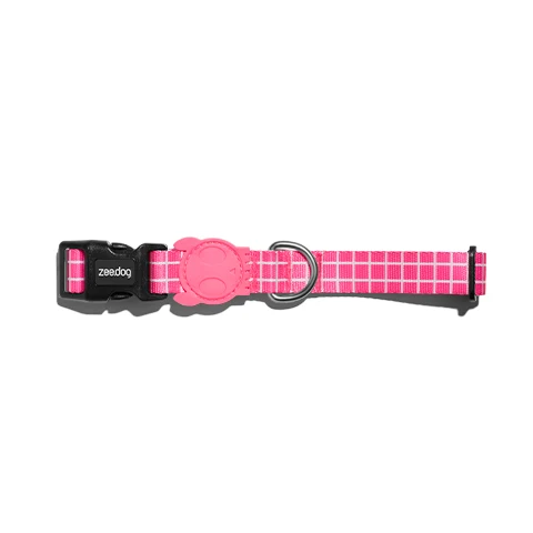 Zee.Dog Collar Pink Wave