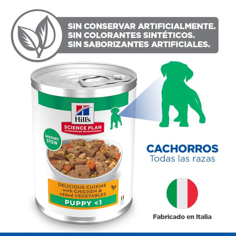 Hill's Science Plan Puppy Estofado con Pollo y Verduras Lata Húmeda para Cachorros