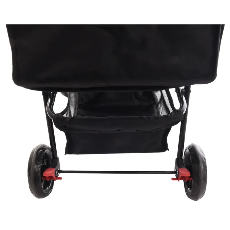 Flamingo Cochecito para Perro Carrito Buggy Negro 46x81,5x98cm