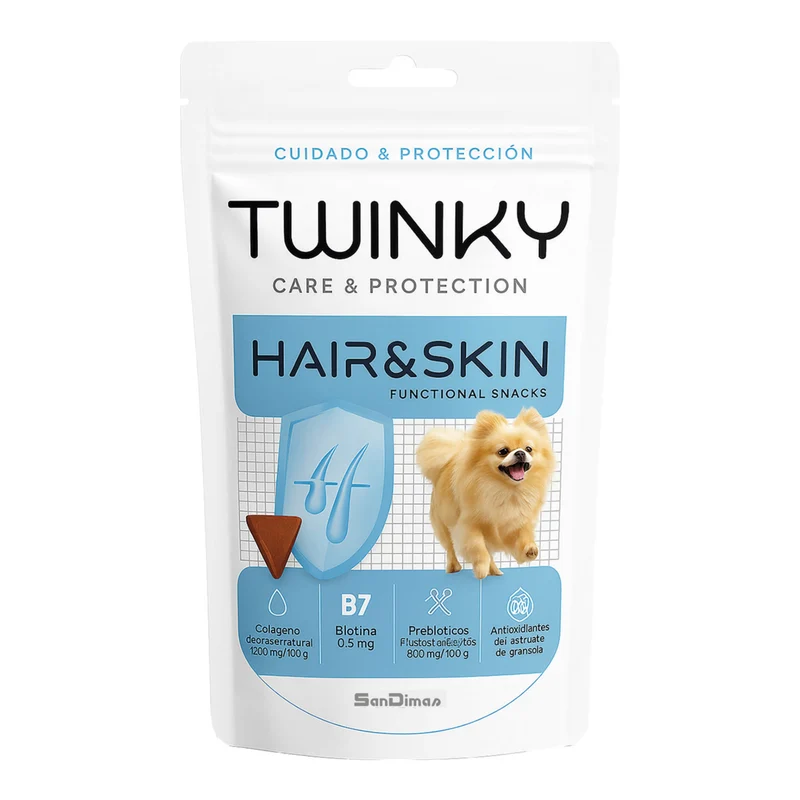 Twinky Snack Funcional Hair & Skin 100 g para Perros