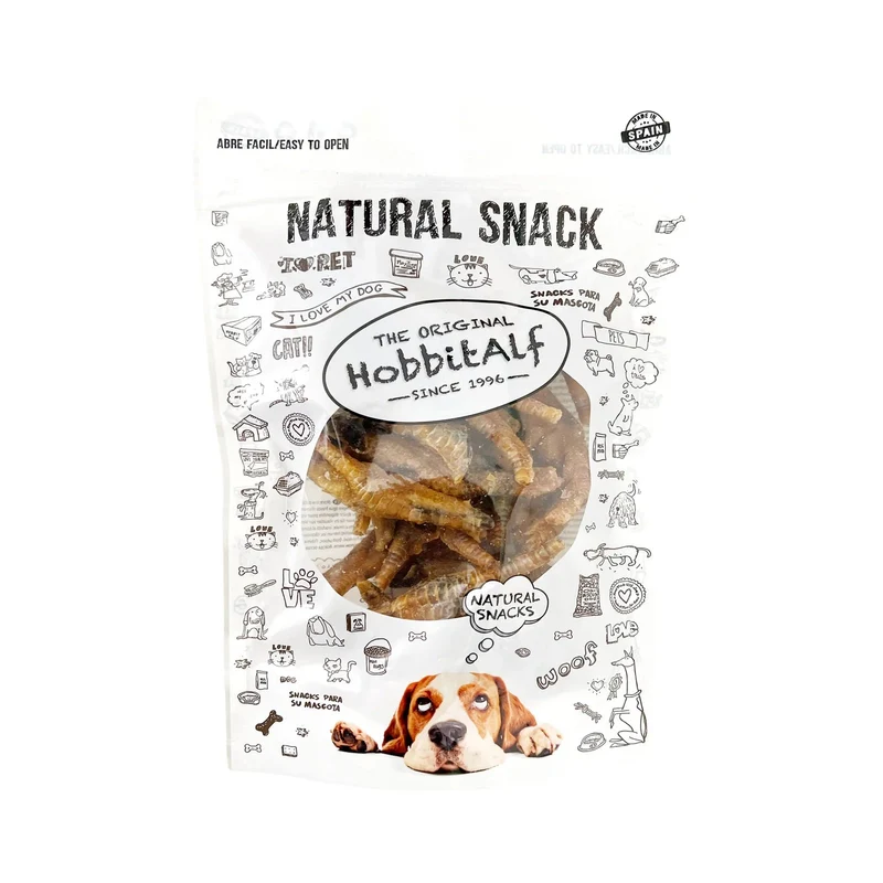 Hobbitalf Patas de Pollo 250 g Snack Natural para Perros