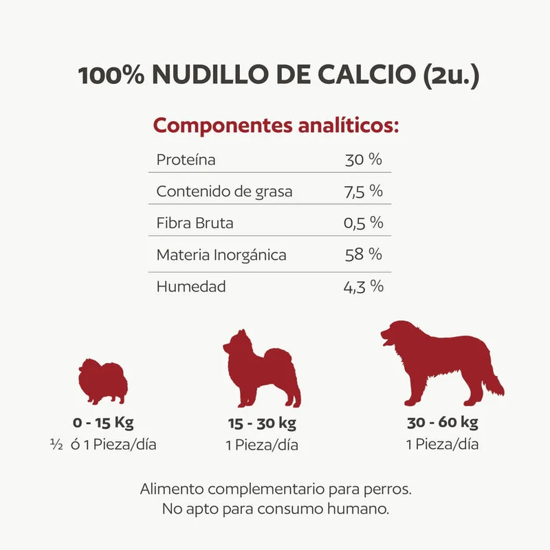 Hobbitalf Nudillo de Ternera de Calcio Pack 2 Snack Natural para Perros