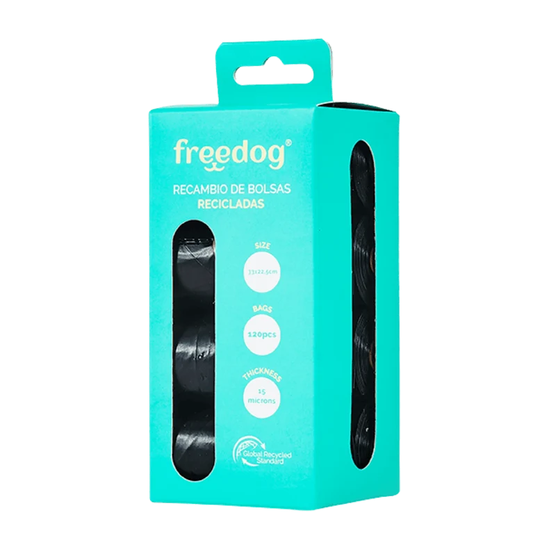 Freedog Bolsas Higiénicas Eco 50% Plástico Reciclado Pack de 8