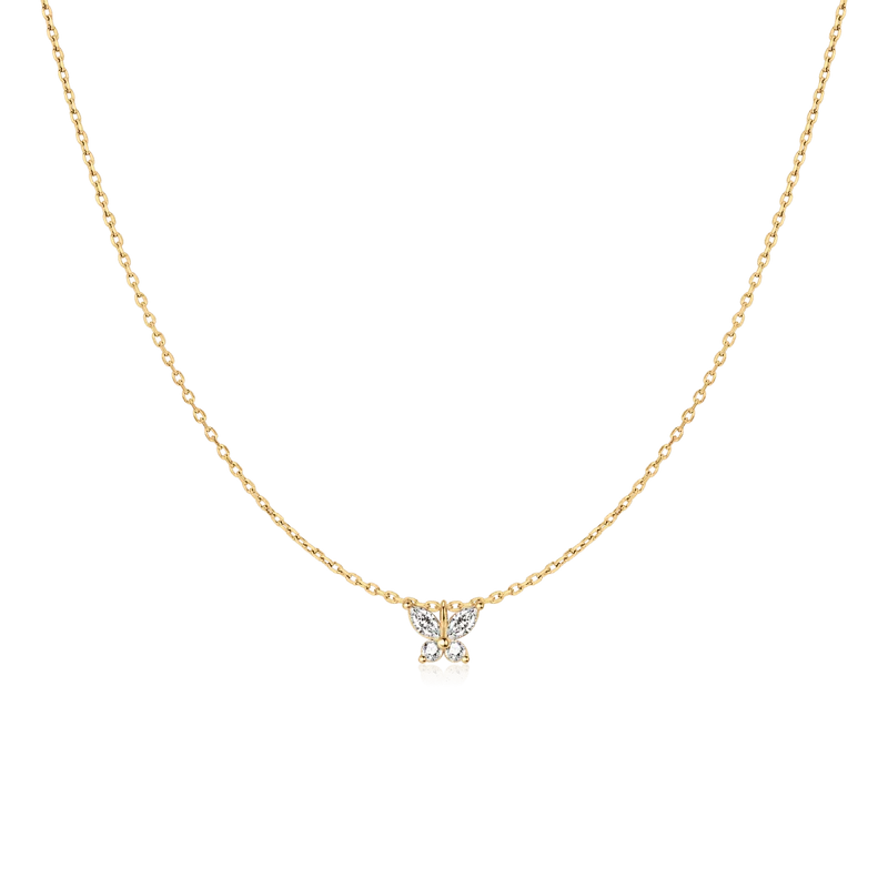 Collar Mariposa Blanca