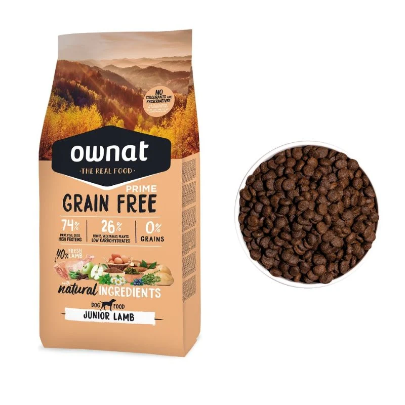 OWNAT GRAIN FREE PERRO PRIME JUNIOR CORDERO 12 KG