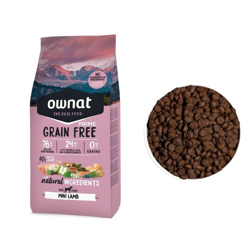 OWNAT GRAIN FREE PERRO PRIME MINI ADULTO CORDERO 3 KG