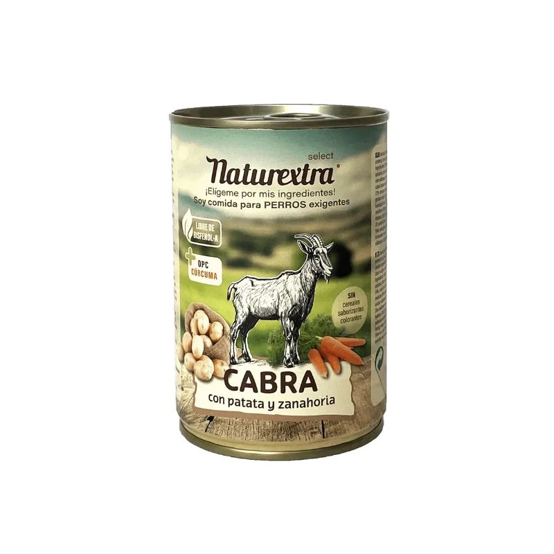 NATUREXTRA LATA CABRA CON PATATA Y ZANAHORIA PERROS 6 X 400 G