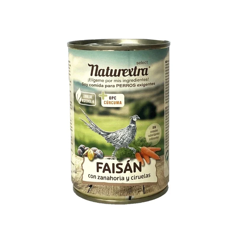 NATUREXTRA LATA FAISAN Y ZANAHORIA PERROS 6 X 400 G