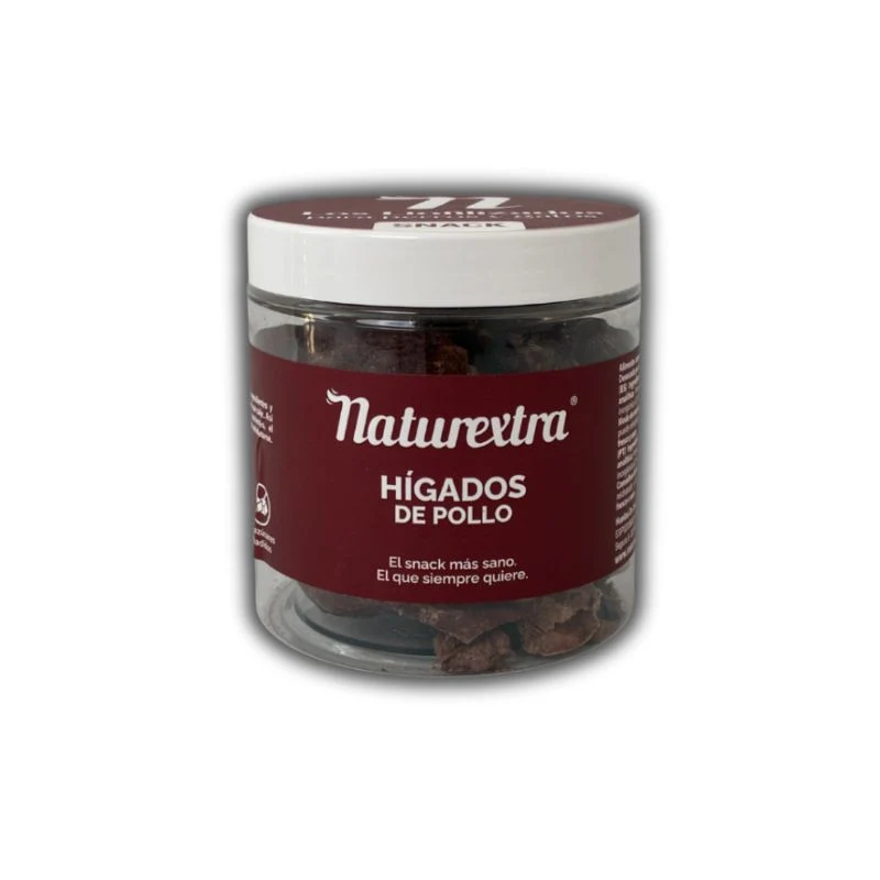 NATUREXTRA SNACK LIOFILIZADO HIGADOS DE POLLO PARA PERROS Y GATOS 60 G