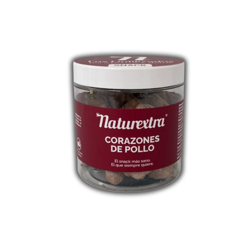 NATUREXTRA SNACK LIOFILIZADO CORAZONES DE POLLO PARA PERROS Y GATOS 60 G