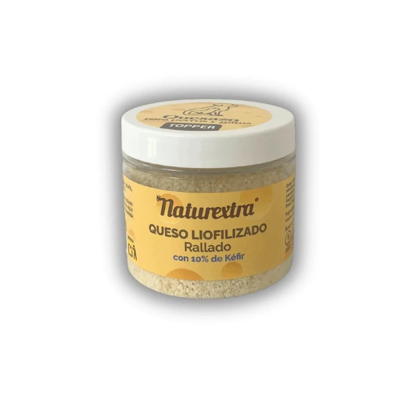 NATUREXTRA QUESO LIOFILIZADO RALLADO CON KEFIR PARA PERROS Y GATOS 80 G