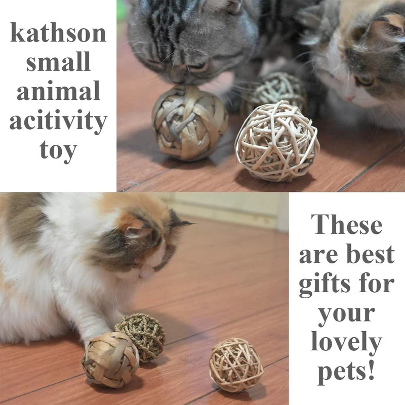 Pequeños Animales Actividad juguete, bolas, Natural Masticar bola divertido del animal doméstico