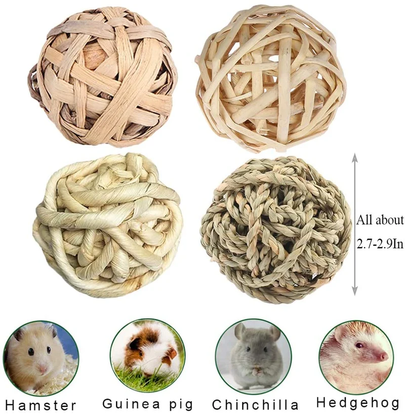 Pequeños Animales Actividad juguete, bolas, Natural Masticar bola divertido del animal doméstico