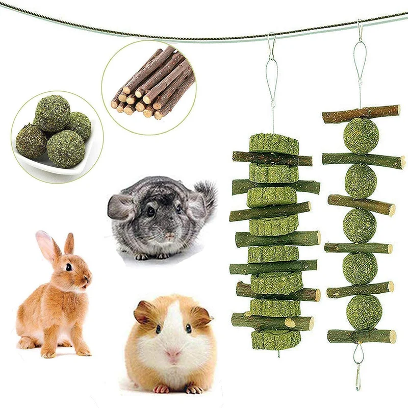 Petawi Rabbit Chinchilla Treats and Chews Toys for Teeth Natural Organic Apple Wood Chew Sticks Pet Supplies for Chinchilla Dwarf Rabbit Guinea Pig Rat Hamster Squirrel