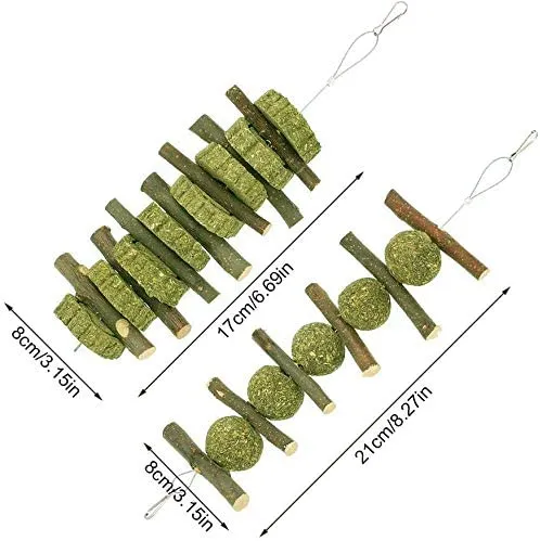 Petawi Rabbit Chinchilla Treats and Chews Toys for Teeth Natural Organic Apple Wood Chew Sticks Pet Supplies for Chinchilla Dwarf Rabbit Guinea Pig Rat Hamster Squirrel