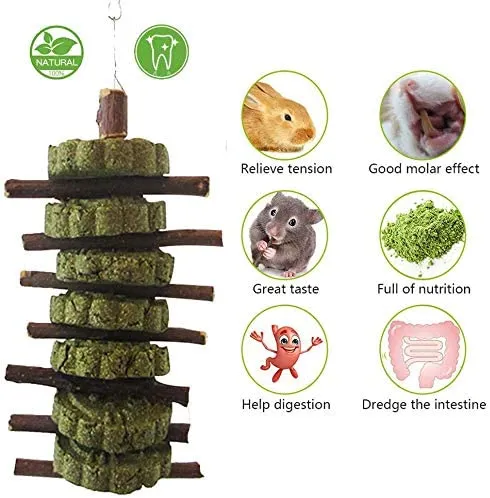 Petawi Rabbit Chinchilla Treats and Chews Toys for Teeth Natural Organic Apple Wood Chew Sticks Pet Supplies for Chinchilla Dwarf Rabbit Guinea Pig Rat Hamster Squirrel