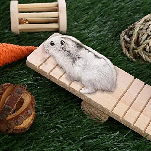 Pikakos Juguetes para masticar hámster, 8/10 piezas, accesorios para jaula de ratas para animales pequeños, cobaya, chinchilla, conejo, juguetes para ocultar y cuidar los dientes