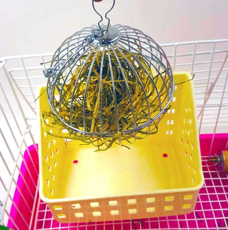 Tfwadmx Rabbit Hay Feeder, Grass Play Hay Ball Chew Toy 2 in 1 Stainless Steel Food and Grass Frame Bowls, Small Animals Hay Manger Dispenser for Hamsters Gerbils Rat Chinchillas Guinea Pigs