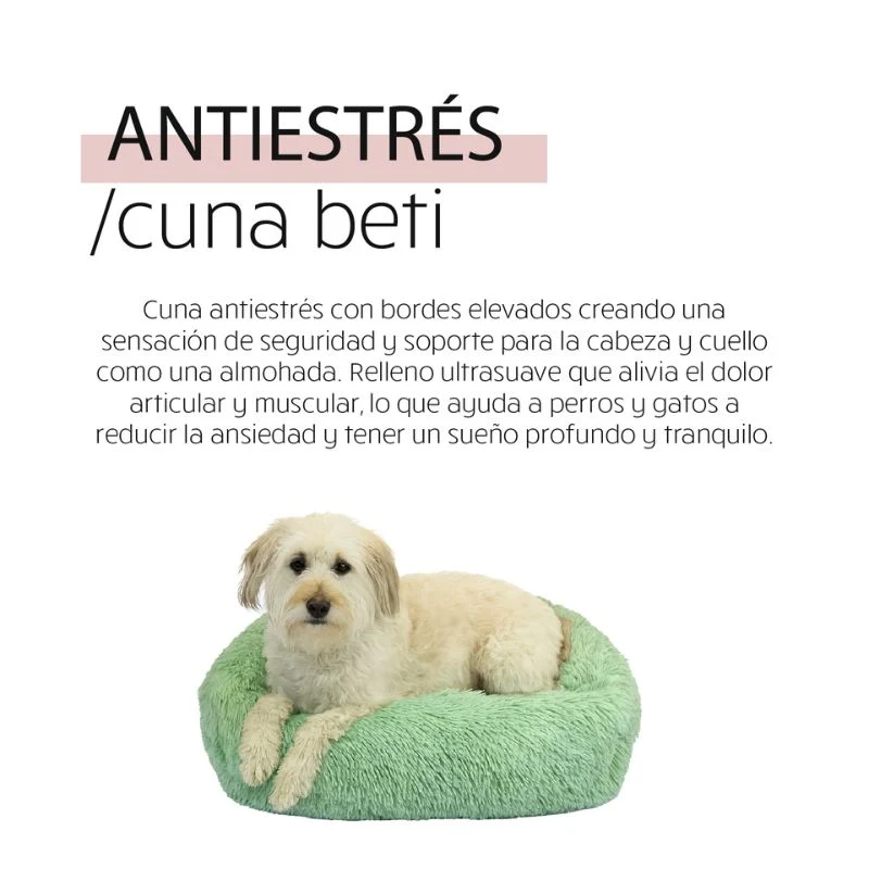 CAMA PARA PERROS Y GATOS ANTIESTRES BETI ROSA YAGU