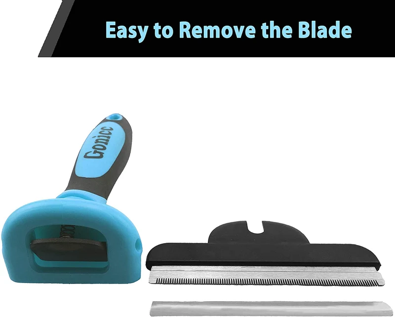 Gonicc Dog & Cat Pets Nail Clippers and Grooming Brush. Nail Clippers with Safety Guard to Avoid Over Cutting, Free Nail File. Dog Brush Effectively Reduces Shedding by Up to 95%. Professional Groomin