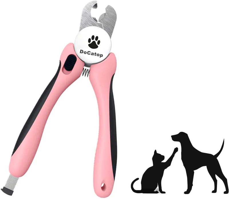Dog Nail Clippers Pet Nail Trimmers Nail File Set Razor Sharp Blades Safety Guard Sturdy Non Slip Handles Professional Grooming Tool for Large and Small Animals Vet Recommended