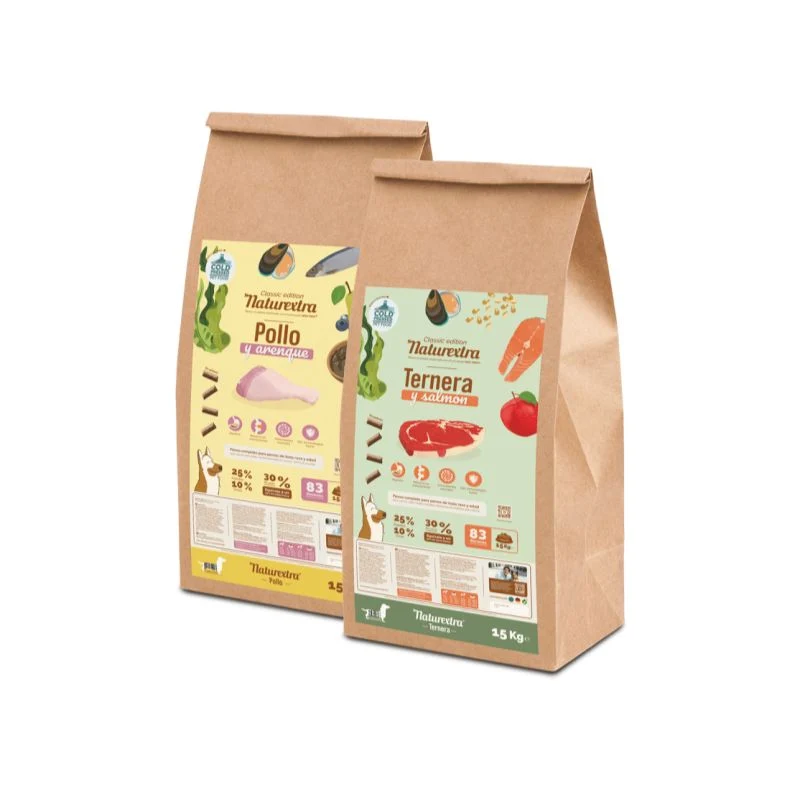 PACK NATUREXTRA PIENSO PRENSADO EN FRIO PERROS POLLO Y TERNERA 15 KG