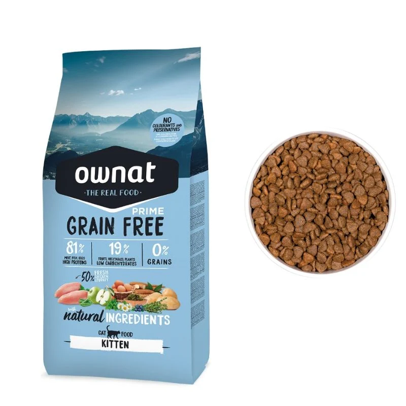 OWNAT GRAIN FREE PRIME KITTEN GATOS 3 KG