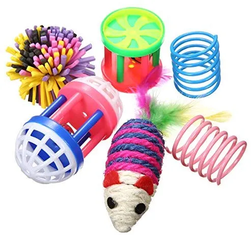 FOCUSPET Dog Chew Toys, Dog Rope Toys Set 10 Pack Dog Chew Toys for Dog Teeth Grinding Cleaning Ball Play IQ Training Interactive Knot Dental Health Chewing Biting Durable Toys