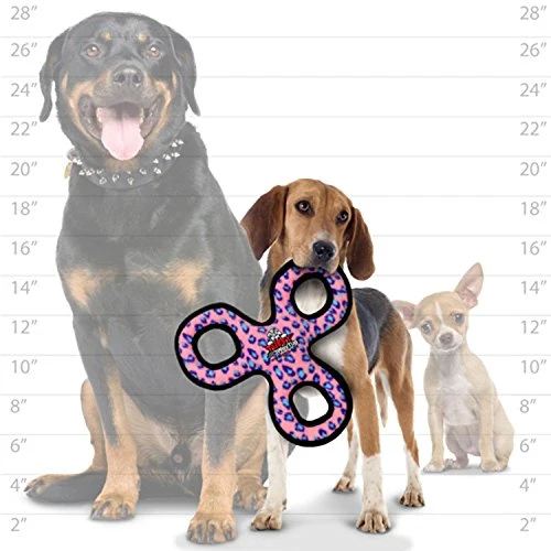 TUFFY - World's Tuffest Soft Dog Toy - Junior 3 Way Tug - Squeakers - Multiple Layers. Made Durable, Strong & Tough. Interactive Play (Tug,Toss & Fetch). Machine Washable & Floats