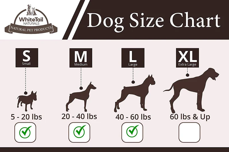Whitetail Naturals Dental para perros, 1 libra de asta de ciervo